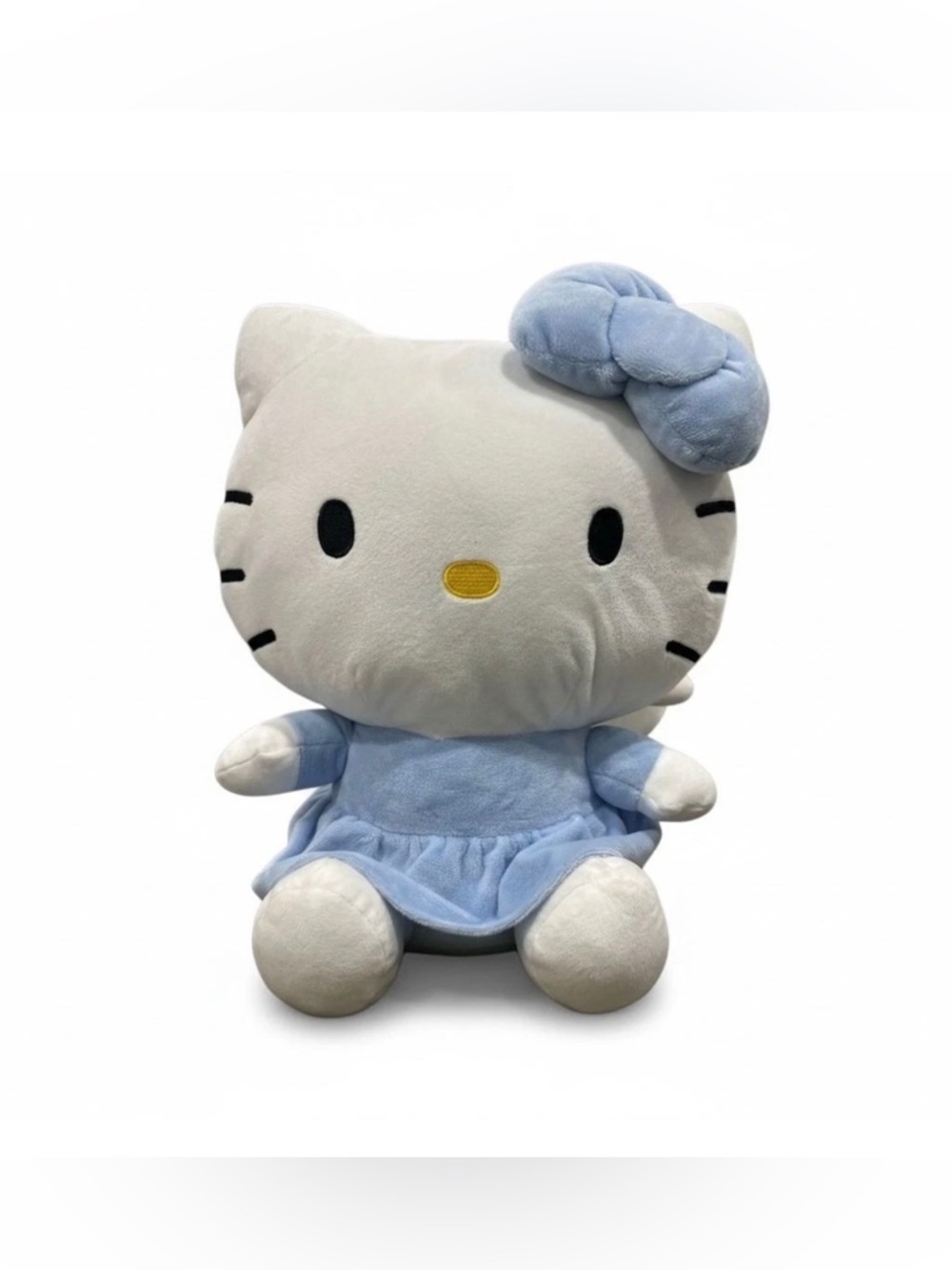 Hello Kitty Plush Backpack With Blue Dress & Bow - Soft Angel Wing - Picture 2 of 5